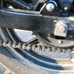 Chain on a motorcycle