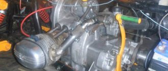 Photo of a Ural engine with a hug carburetor