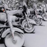 мотоцикл и зима