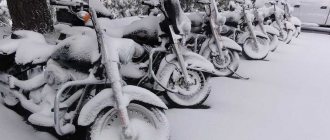motorcycle and winter
