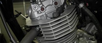 Rubber cap on the spark plug of a Suzuki GRASSTRACKER 250 motorcycle